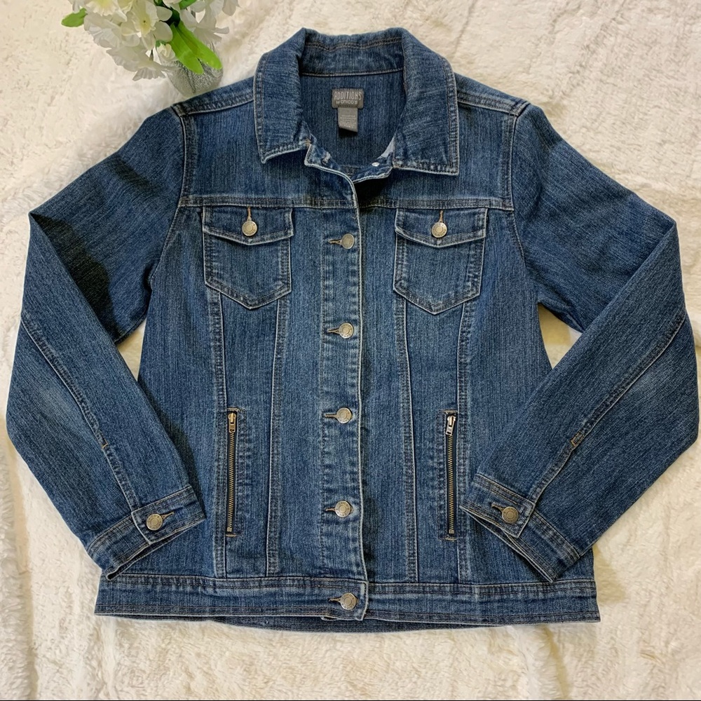 Chico Additions Jean Jacket Sz 1